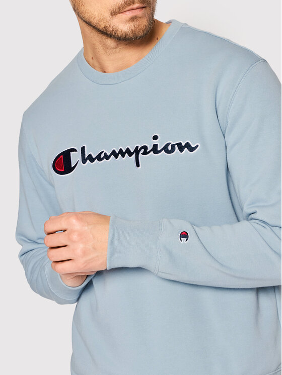 Felpa Embroidered Script Logo 217061 Blu Comfort