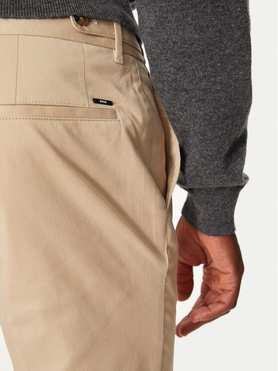 BOSS Boss Hlače iz tkanine C-Genius-Dtl-243F 50527920 Bež Slim Fit