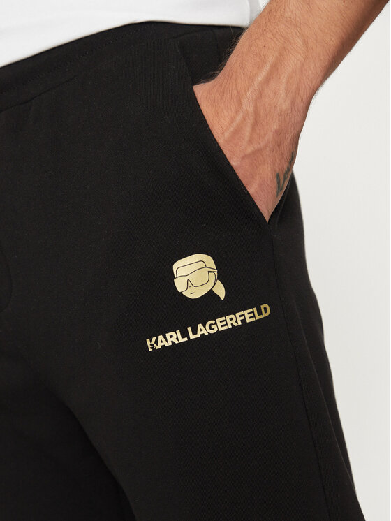 KARL LAGERFELD KARL LAGERFELD Teplákové nohavice 705461 551900 Čierna Regular Fit