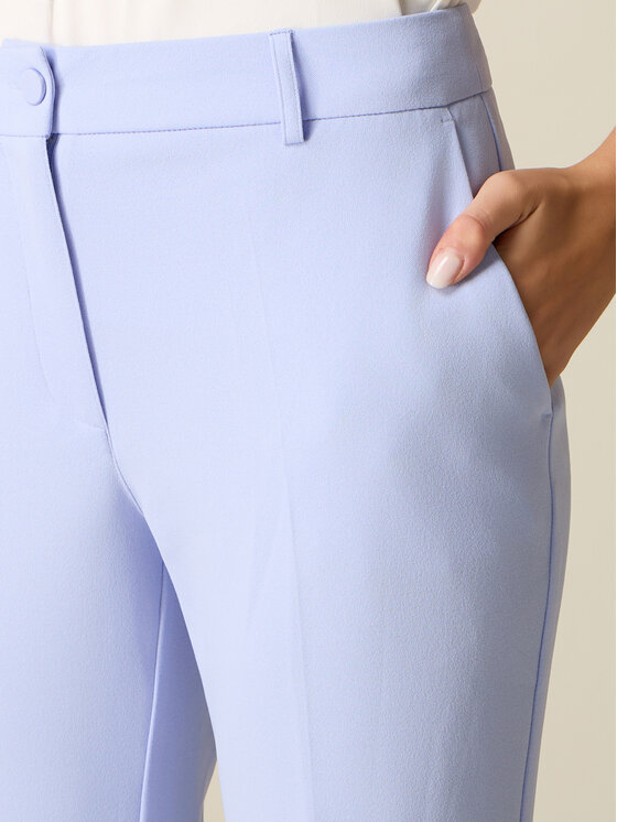 Oltre Oltre Pantaloni di tessuto P079R108899N004 Turchese Cropp Fit