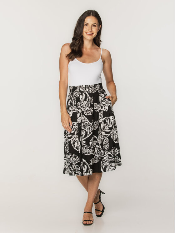 Willsoor Willsoor Spódnica 67822 Czarny Flared Fit