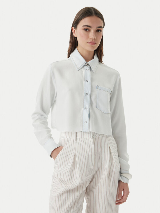 Patrizia Pepe Patrizia Pepe Krekls 2C1665/D9A0-CB20 Gaiši zila Regular Fit