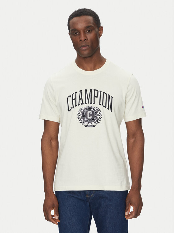 Champion Champion Tricou 221174 Écru Regular Fit