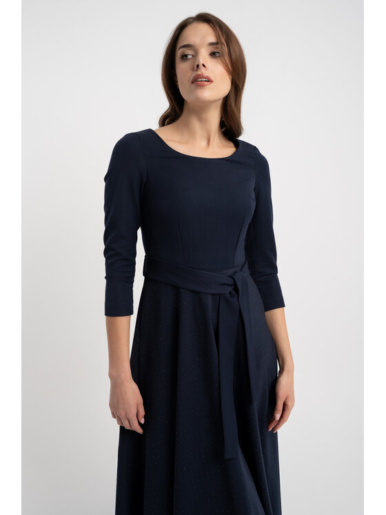 CLICK CLICK Φόρεμα καθημερινό 10-6174 Σκούρο μπλε Regular Fit