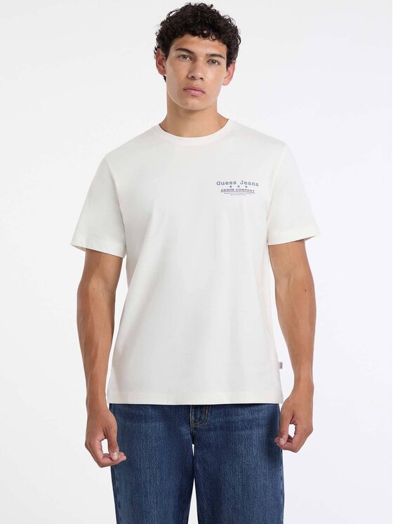 Guess Jeans Guess Jeans T-Shirt 179708 Beżowy Classic Fit