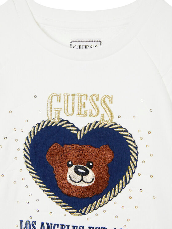 Guess Guess Džemperis ar kapuci K6RQ03 KAD74 Balts Regular Fit