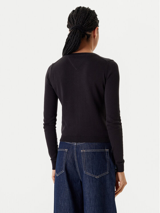 Tommy Jeans Tommy Jeans Kardigán Essential DW0DW20976 Čierna Regular Fit