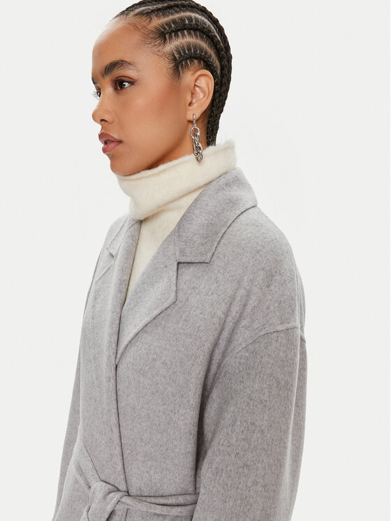 Calvin Klein Calvin Klein Vlněný kabát K20K207089 Šedá Oversize