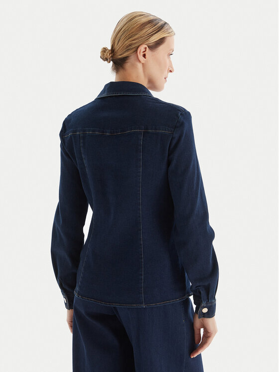 Fracomina Fracomina Jeans srajca FS25WT6004W78201 Mornarsko modra Regular Fit