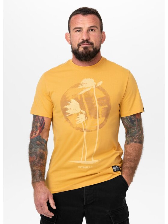 PITBULL PITBULL T-Shirt AUTOMATIC Żółty Regular Fit