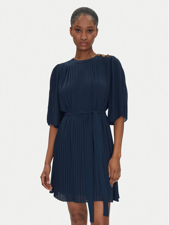TWINSET TWINSET Koktel haljina 251TP2051 Tamnoplava Loose Fit