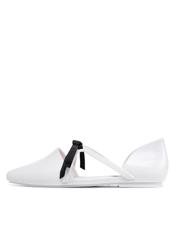 Melissa Melissa Ballerine Pointy Stripe Jason 33435 Bianco