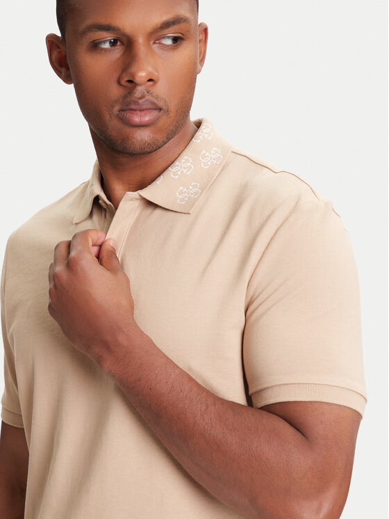Guess Guess Polo särk M5YP34 KCJV1 Beež Regular Fit