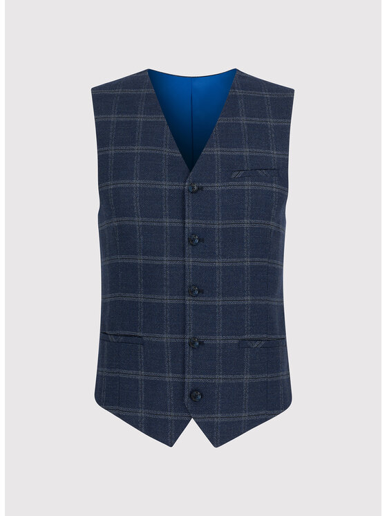 Pako Lorente Pako Lorente Kamizelka P23WF-8X-005 Granatowy Slim Fit