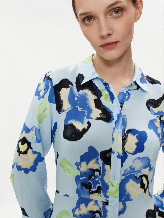 YAS YAS Haljina košulja Savanna 26022663 Plava Loose Fit
