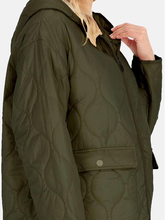 Perso Perso Kurtka przejściowa BLE241046F Khaki Regular Fit