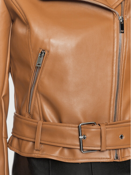 Glamorous Glamorous Bunda z imitace kůže RL0522C Hnědá Regular Fit