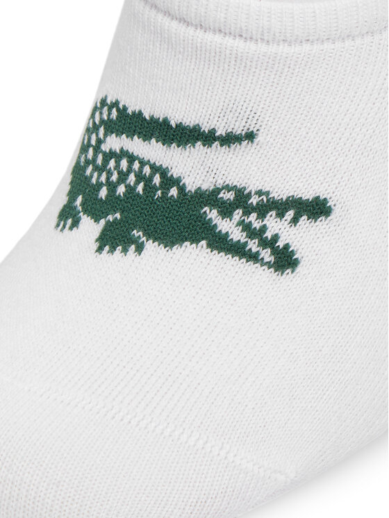 Lacoste Lacoste Unisex trumpų kojinių komplektas (3 poros) RA7872 Balta