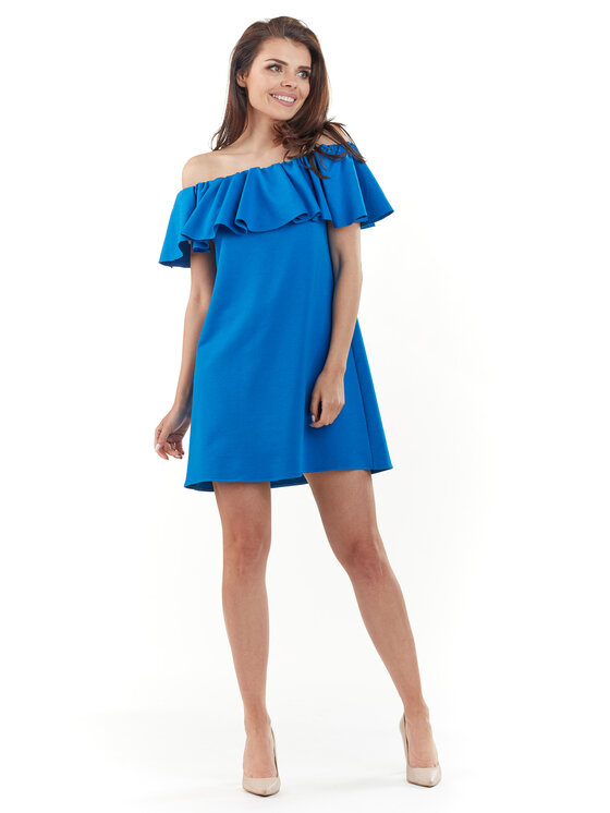Awama Awama Vestito estivo L065 Blu Basic Fit