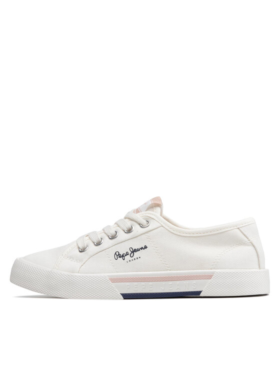Pepe Jeans Pepe Jeans Гуменки Brady Girl Basic PGS30543 Бял
