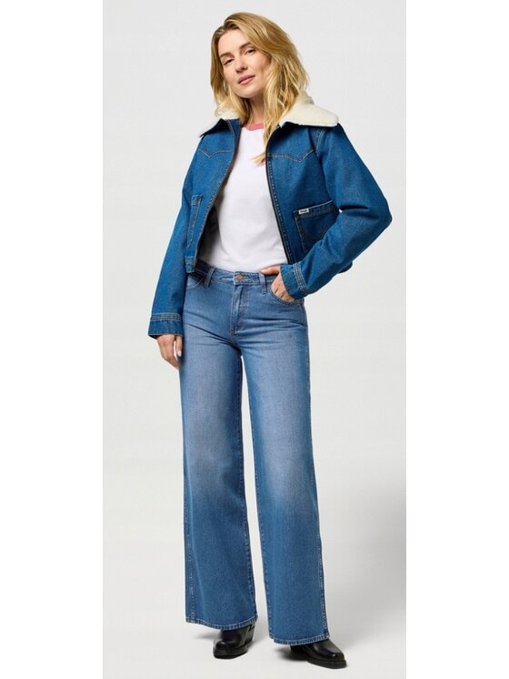 Wrangler Wrangler Jeansy World Wide 661 Niebieski Basic Fit