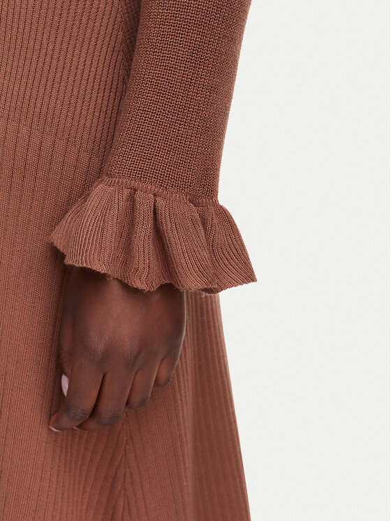 Marella Marella Úpletové šaty Slatino 2623326034 Hnědá Regular Fit
