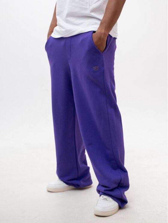 Jigga Wear Jigga Wear Spodnie dresowe Spodnie Luźne Crown L Fioletowy Baggy Fit