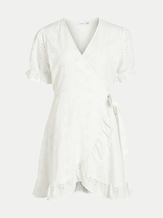 Vila Vila Vestito estivo Sula 14089419 Bianco Regular Fit