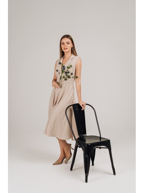 Stylove Stylove Sukienka letnia S409 Beżowy A-Line Fit