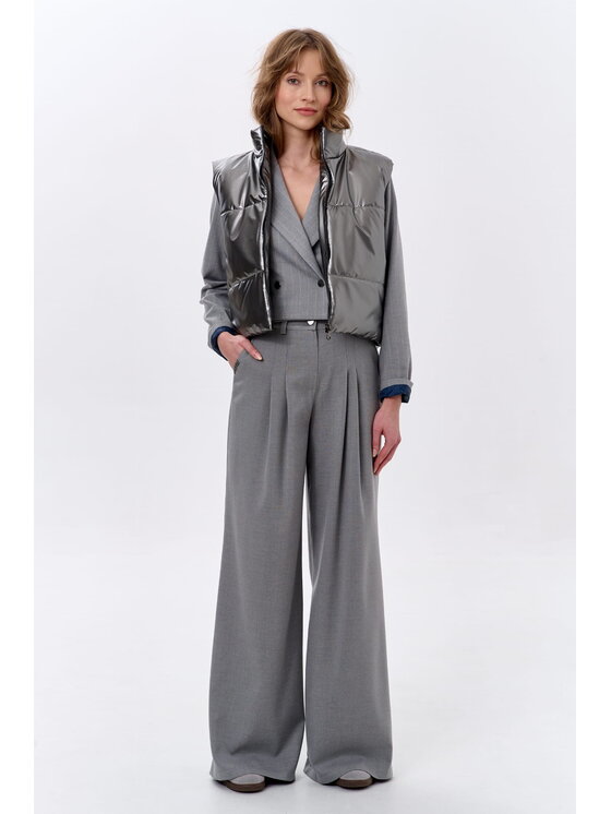 blue shadow blue shadow Kamizelka Andromeda Srebrny Regular Fit