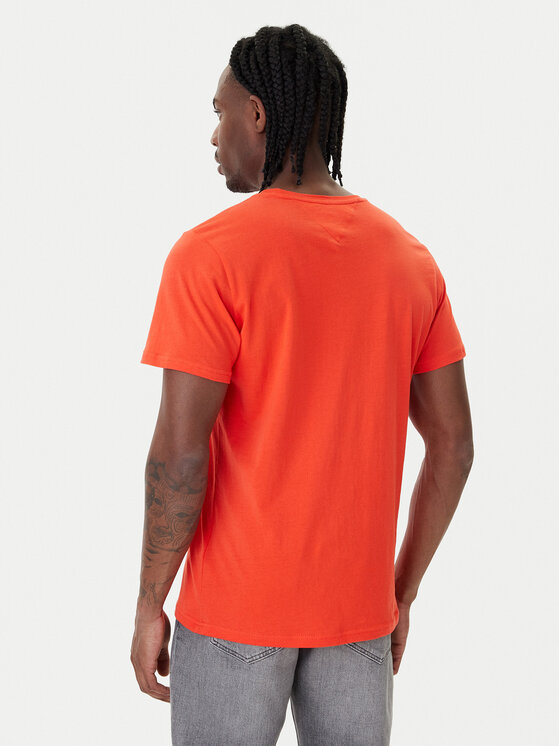Tommy Jeans Tommy Jeans T-Shirt Essential DM0DM20740 Orange Slim Fit