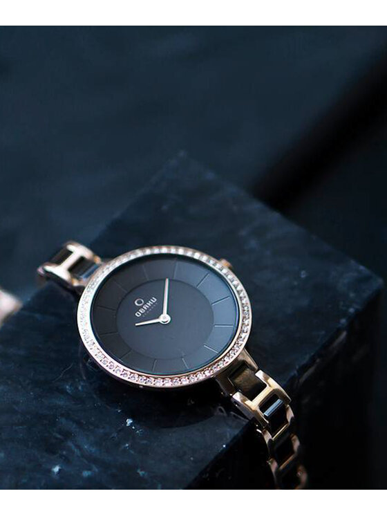 Obaku Obaku Zegarek V191LEVNSV Złoty