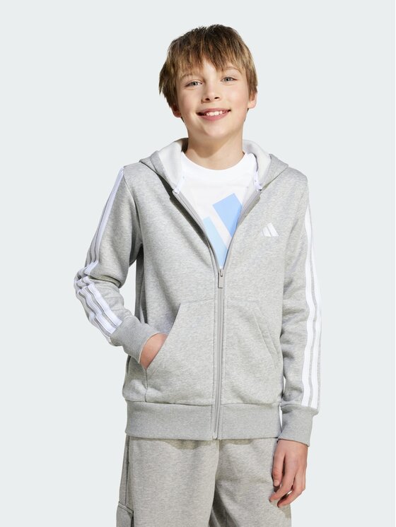 adidas adidas Bluza Essentials Full-Zip Szary Regular Fit