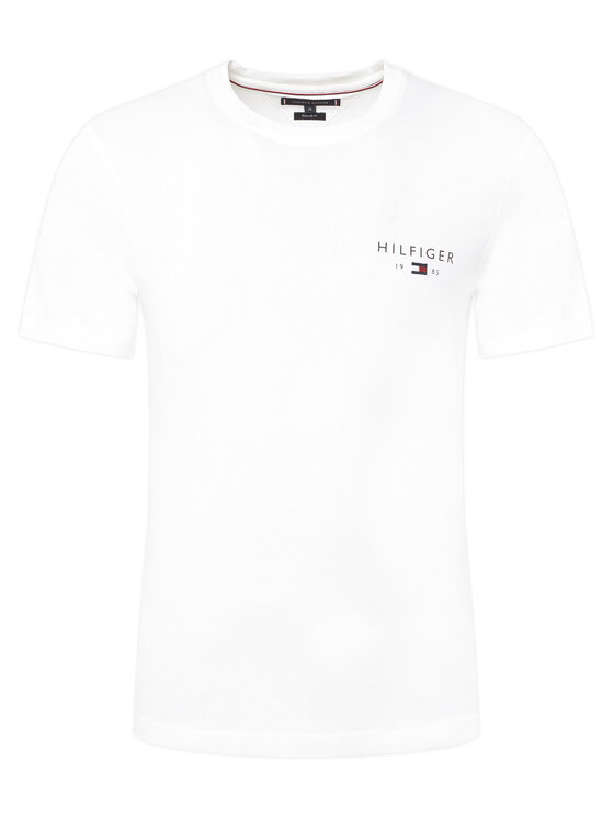 Tommy Hilfiger Tommy Hilfiger Tricou Brand Love MW0MW41456 Alb Regular Fit