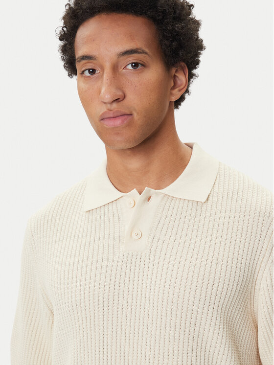 BOSS BOSS Тениска с яка и копчета Akoppo 50543670 Жълт Regular Fit