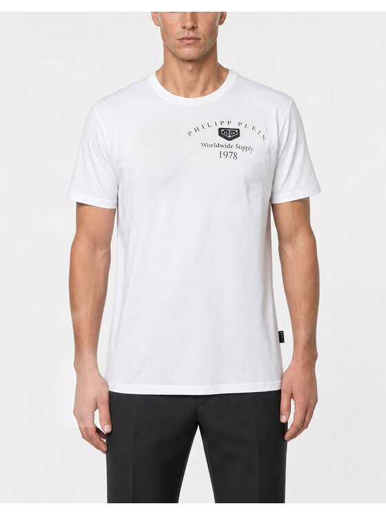 PHILIPP PLEIN PHILIPP PLEIN T-Shirt 31679 Biały Regular Fit