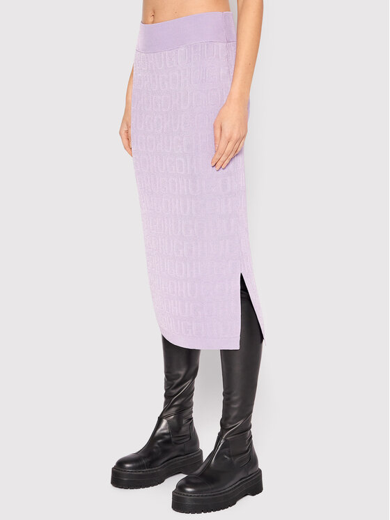 Hugo Midi krilo Samena 50455441 Vijolična Slim Fit