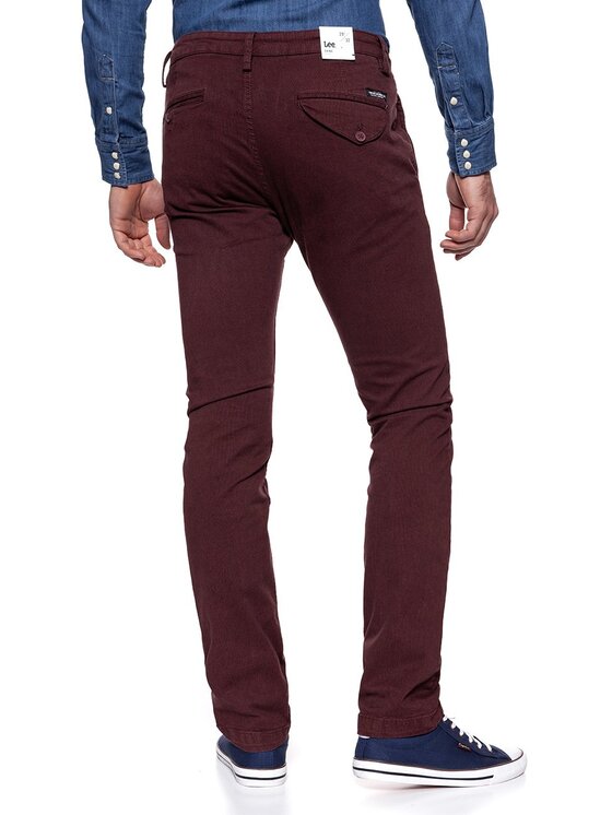 Lee Lee Pantaloni chino CHINO Rosso Slim Fit