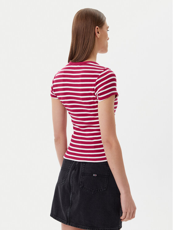 Tommy Jeans Tommy Jeans Тишърт DW0DW19502 Розов Slim Fit