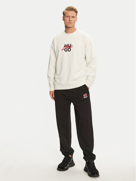 HUGO Hugo Pantaloni da tuta Dlogopante 50521082 Nero Relaxed Fit