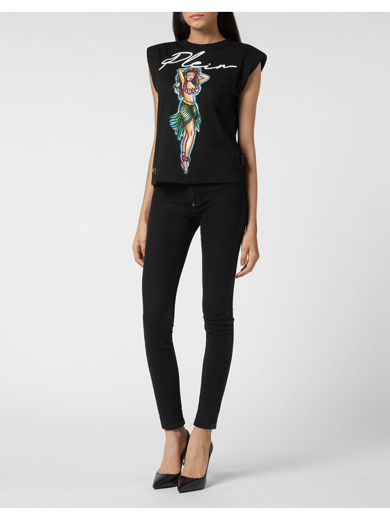 PHILIPP PLEIN PHILIPP PLEIN Tričko 2111 Čierna Regular Fit
