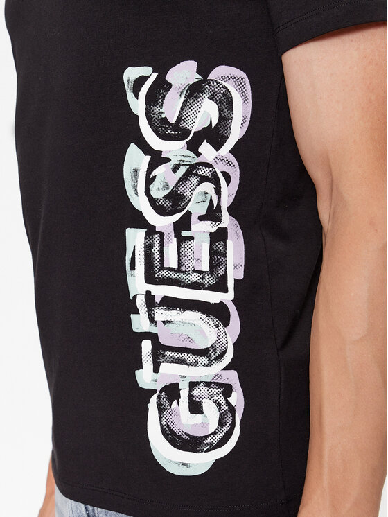 Guess Guess T-Shirt M3BI73 J1314 Černá Slim Fit