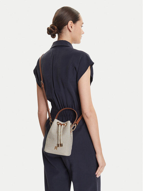 Tommy Hilfiger Tommy Hilfiger Geantă Th Premium Beach Le Bucket AW0AW17215 Bej