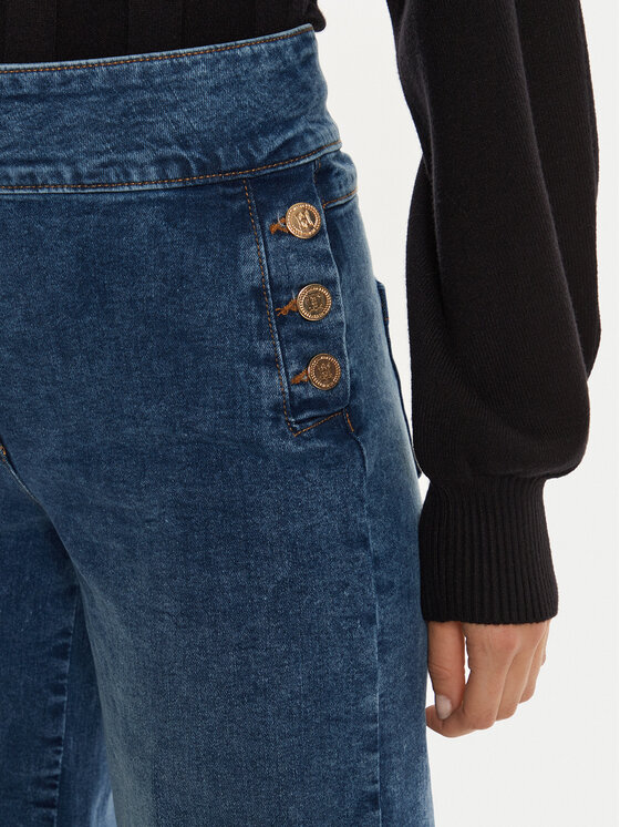 Silvian Heach Silvian Heach Jeansy Galta GPA24261JE Modrá Wide Leg