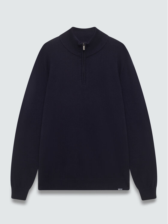 BIG STAR BIG STAR Sweter MARTINES Granatowy Basic Fit