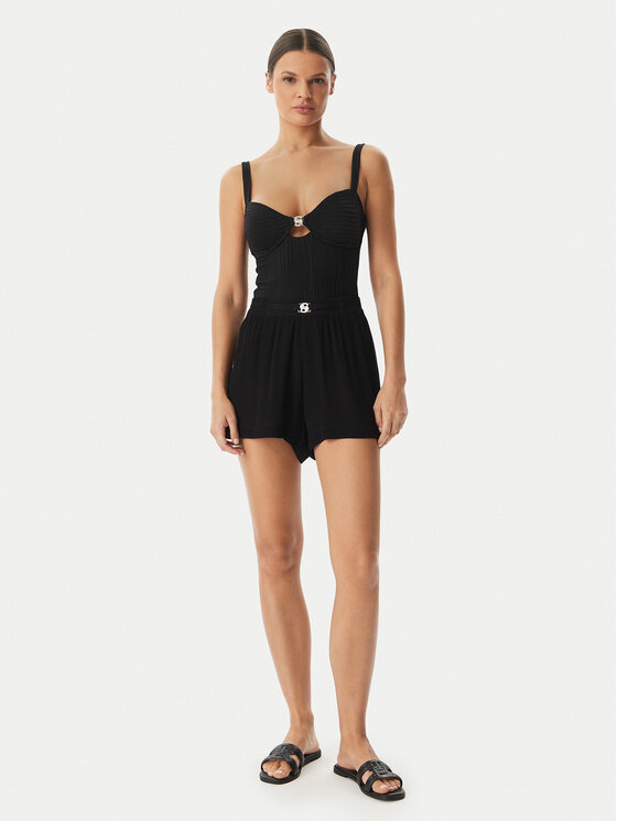 BOSS BOSS Шорти от плат Double B 50561257 Черен Regular Fit