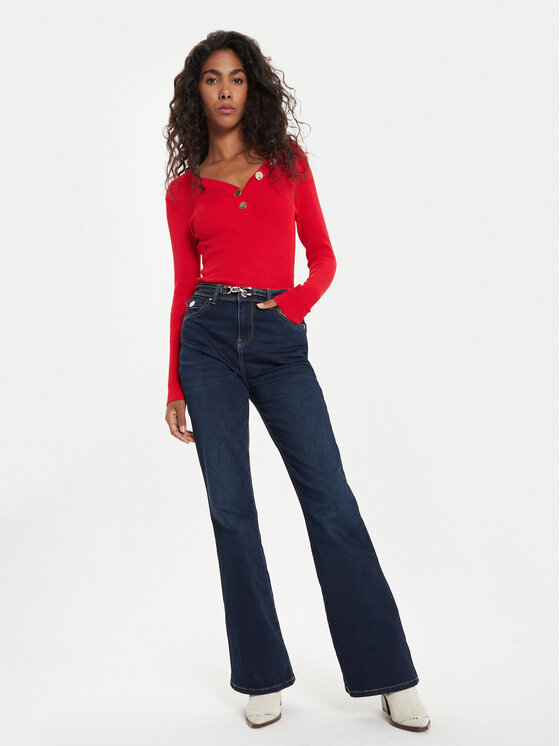 Morgan Morgan Jeans hlače 242-PELOU Modra Flare Fit