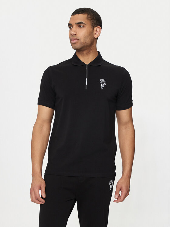 KARL LAGERFELD Polo 745400 543221 Melns Regular Fit