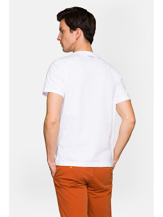 Lancerto Lancerto T-Shirt Leon TS073221000006 Biały Regular Fit