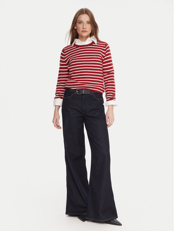 Tommy Hilfiger Tommy Hilfiger Džemperis WW0WW40264 Sarkans Regular Fit